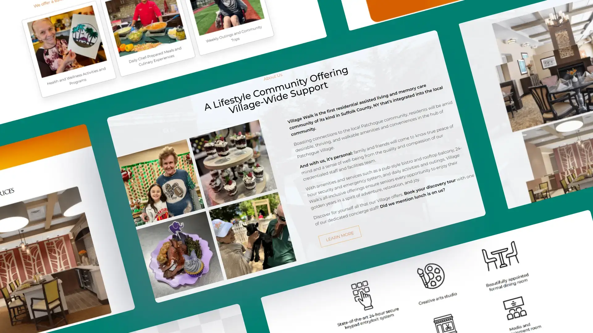 Custom Senior Living Website Design Example Banner
